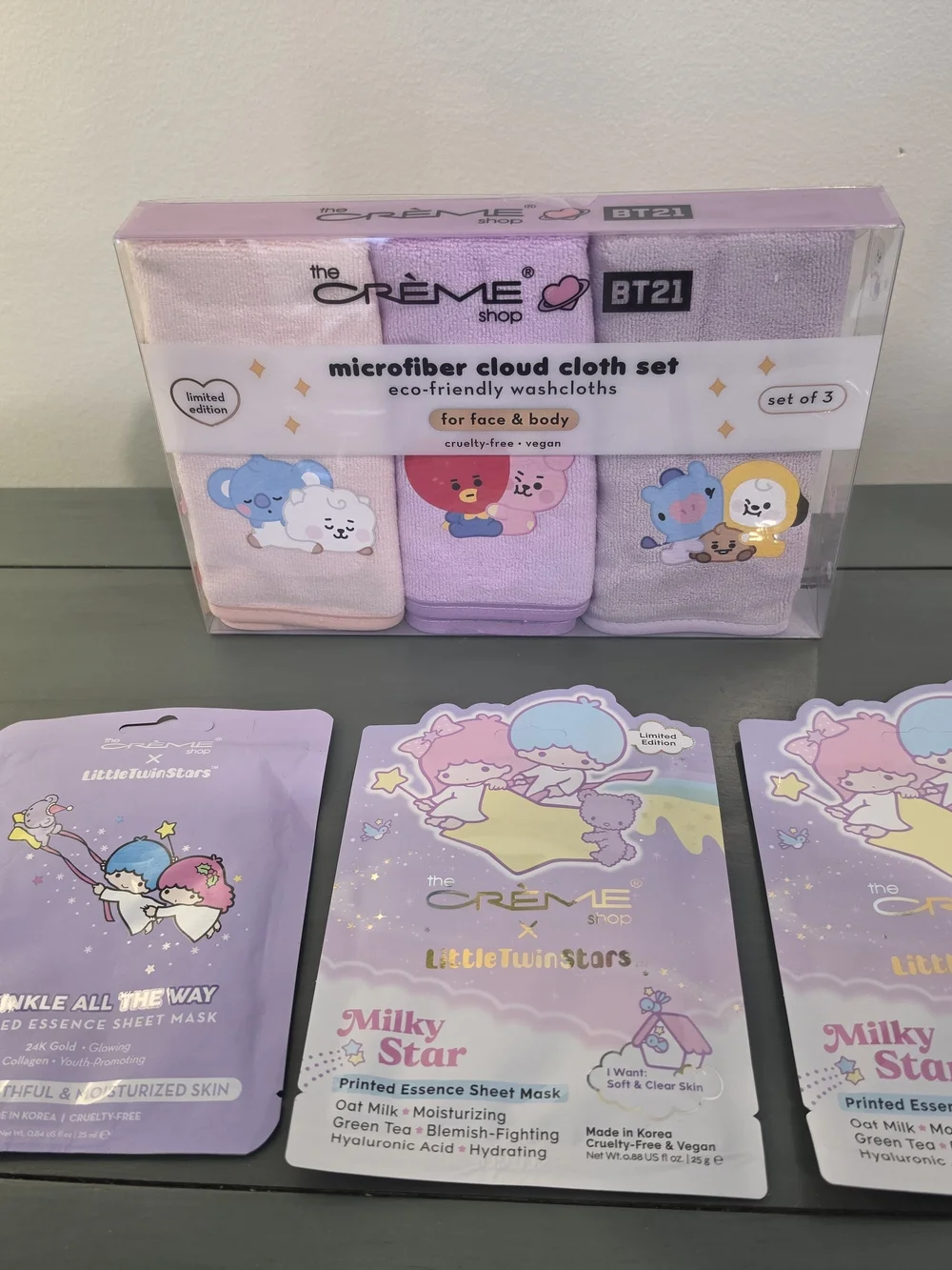 The Creme Shop Microfiber Cloud Cloth Set - 3 Sheet Masks